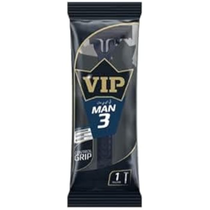 VIP MAN 3 BLADES DISPOSABLE BODY SHAVING RAZOR, Pack of 1 - Image 1